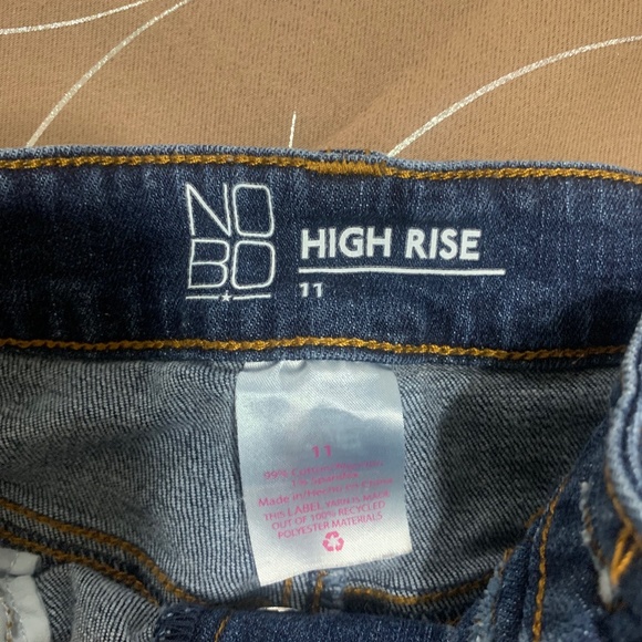 Jean shorts vintage 90s embroidered denim Rose shorts - Picture 3 of 3